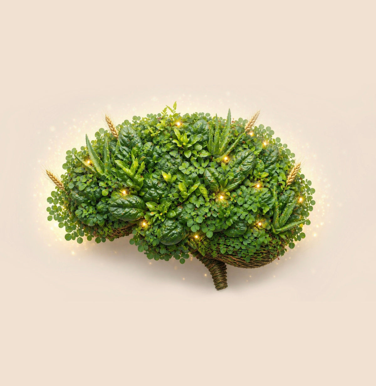 Brain-shaped Future Salad Ingredients