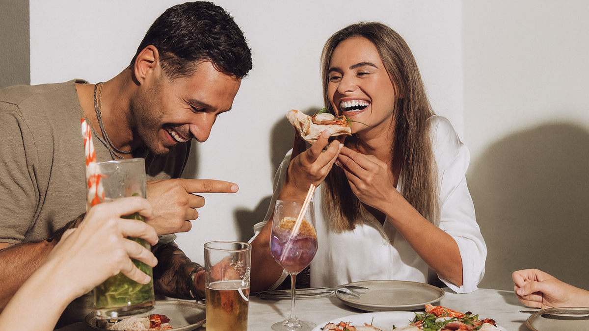 People having a good time dining out